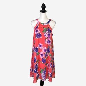 Betsey Johnson Floral Chiffon Swing Dress